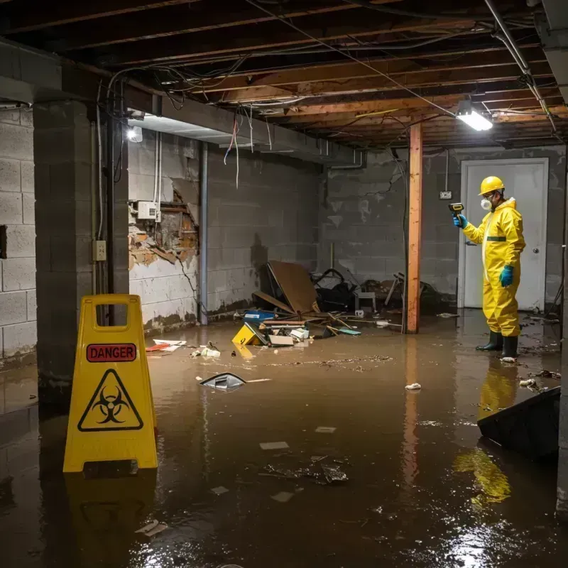 Flooded Basement Electrical Hazard in Blairsville, GA Property